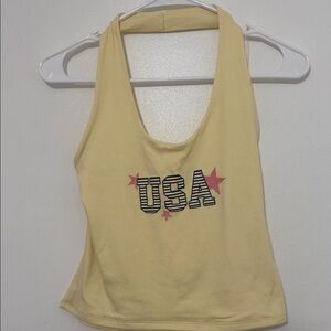 Yellow USA Graphic Women's Tank Top
